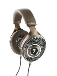 Casque Focal Clear MG en couleur Châtaigne et Métal, vue de face, montrant la grille en nid-d'abeille.