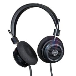 Casque Grado SR80x Supra-auriculaire ouvert, vue de face, montrant l'arceau et les coques rondes avec les coussinets en mousse.