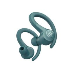 Ecouteur-JLab-Go-Air-Sport-B09RG6XS-Sans-fil-Bluetooth-Intra-Auriculaire-Son-Personnalise-EQ3-Bleu-Sarcelle (2) Vue d'ensemble des JLab Go Air Sport Graphite et de leur boîtier de charge.