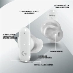 Le boîtier de charge des Logitech G Fits montrant les indicateurs lumineux Lightform.