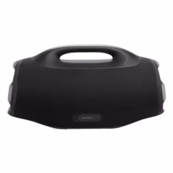 0199e6e4-d948-7853-9fa7-ba6e3798d13a Panneau de contrôle supérieur de la JBL Boombox 4 avec boutons de gestion Bluetooth et volume.