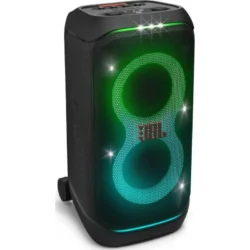 270-jbl-partybox-stage-320-altavoz-torre-inalambrico-portatil-con-karaoke-240w-negro-comprar Enceinte JBL PartyBox Stage 320 noire avec poignée télescopique et jeux de lumières RGB.