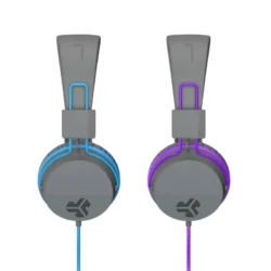3774-jlab-jbuddies-studio-auriculares-para-ninos-plegables-violeta-mejor-precio Image du JLab JBuddies Studio 2 mettant en avant sa capacité de pliage compact pour le voyage.