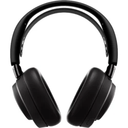 5707119048187_h_b_l_0 Casque gaming sans fil SteelSeries Arctis Nova Elite Obsidian Black de profil, montrant les coussinets en cuir vegan.