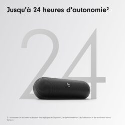61G7Dtz50KL._AC_SL1500_ Vue de face de la Beats Pill montrant la grille du woofer racetrack.