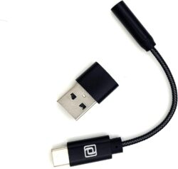 Periodic Audio Rhodium DAC USB ultra-compact, vue de face avec la coque en aluminium.