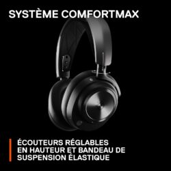 71BsCpXXvPL._AC_SL1500_ Gros plan sur l'un des transducteurs 40mm du Arctis Nova Pro Acoustic System.