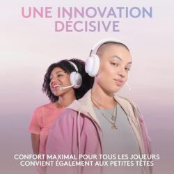 71ecdH0LSfL._AC_SX679_ Logitech G735 porté par une personne, montrant son design léger et adapté aux petites têtes.