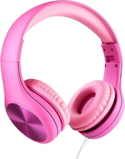 Casque LilGadgets Connect+ Pro filaire avec câble tressé et fonction SharePort pour le partage audio.