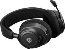Gros plan sur le microphone ClearCast Gen 2 du Nova 7, complètement rétracté dans l'oreillette pour un look épuré.