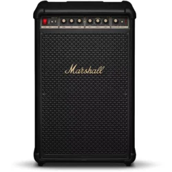 Enceinte de soirée Marshall Bromley 750 noire au design rock classique avec roulettes.