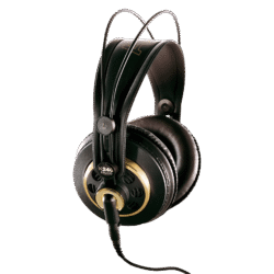 AKG_k240_studio Casque de studio AKG K240 Studio noir et or, conception semi-ouverte avec arceau auto-ajustable.