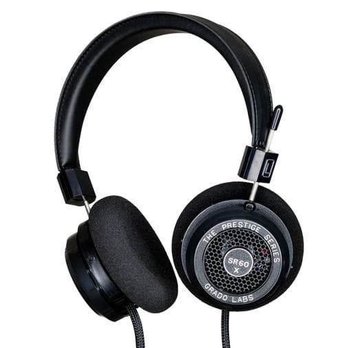 Casque Grado SR60x noir, design ouvert supra-auriculaire avec coussinets en mousse.
