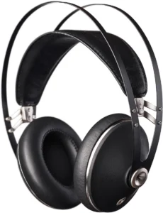 Casque Meze 99 Neo noir et argent avec ses coques en ABS texturé et ses coussinets en similicuir.