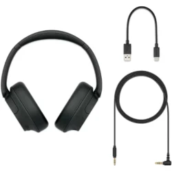 Détail du coussinet d'oreille du Sony WH-CH720N, soulignant le confort et l'isolation passive.
