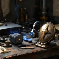 Accessoires gaming audio - DAC pour console, support de casque charge, filtres micro, catégorie "Accessoires Gaming", atelier romain-tech