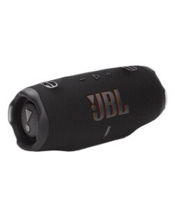 jbl-charge-6-noir-45-w Enceinte JBL Charge 6 noire robuste avec logo JBL et radiateurs passifs.