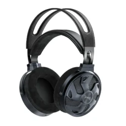 1367-fiio-ft3-auriculares-hifi-negros Casque audiophile FiiO FT3 posé de profil montrant la grille ouverte