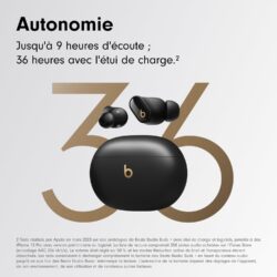 Boîtier de charge USB-C des Beats Studio Buds + ivoire.