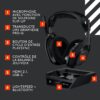 Le casque Astro A50 X en position de charge sur son dock magnétique.
