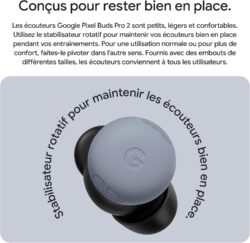 Vue éclatée montrant la puce Tensor A1 et le driver de 11mm.