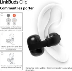 Vue éclatée des composants audio des LinkBuds Clip