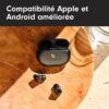 Beats Studio Buds + ivoire – interface de contrôle tactile.