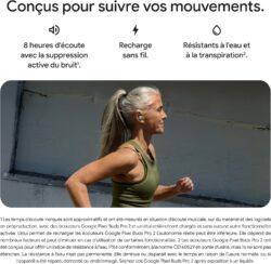 Interface de l'application Gemini avec les Pixel Buds Pro 2.