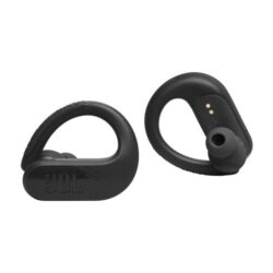 Vue de profil de l'écouteur JBL Endurance Peak 3 montrant le système PowerHook