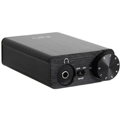 Vue arrière du FiiO E10K montrant les sorties RCA et coaxiale