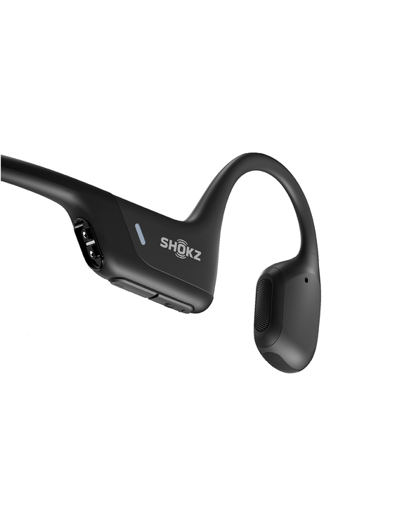 Vue latérale du bandeau en titane du Shokz OpenRun Pro.