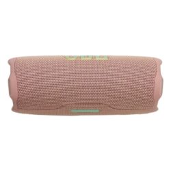 4953-altavoces-jbl-flip-7-inalambricos-bluetooth-35w-ip67-rosa-bateria-14h-portatil-especificaciones JBL Flip 7 vue de profil montrant les radiateurs de basses passifs.