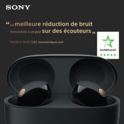 Vue des capteurs et des embouts isolants du Sony WF-1000XM5.