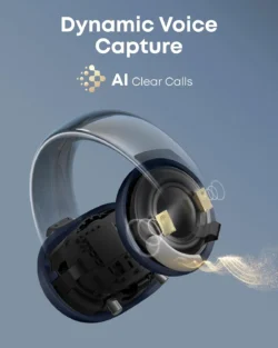 61faTxL34tL._AC_SL1500_3838x Détail de la structure en titane flexible des écouteurs Soundcore AeroClip.