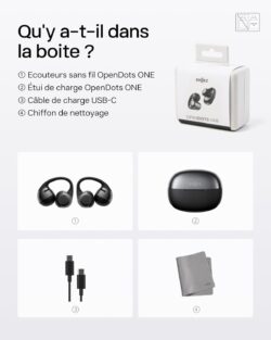 61h3F4Fv10L._AC_SL1500_ Shokz OpenDots One – Écouteurs open-ear clip-on 6,5g avec basses Bassphere™