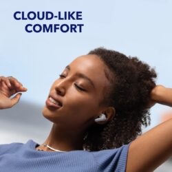 Les écouteurs Soundcore Liberty 4 portés lors d'une session de fitness.