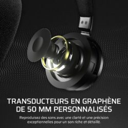 91vuYE4YGwL._AC_SL1500_ Corsair Virtuoso MAX avec son micro détachable et éclairage RGB actif.