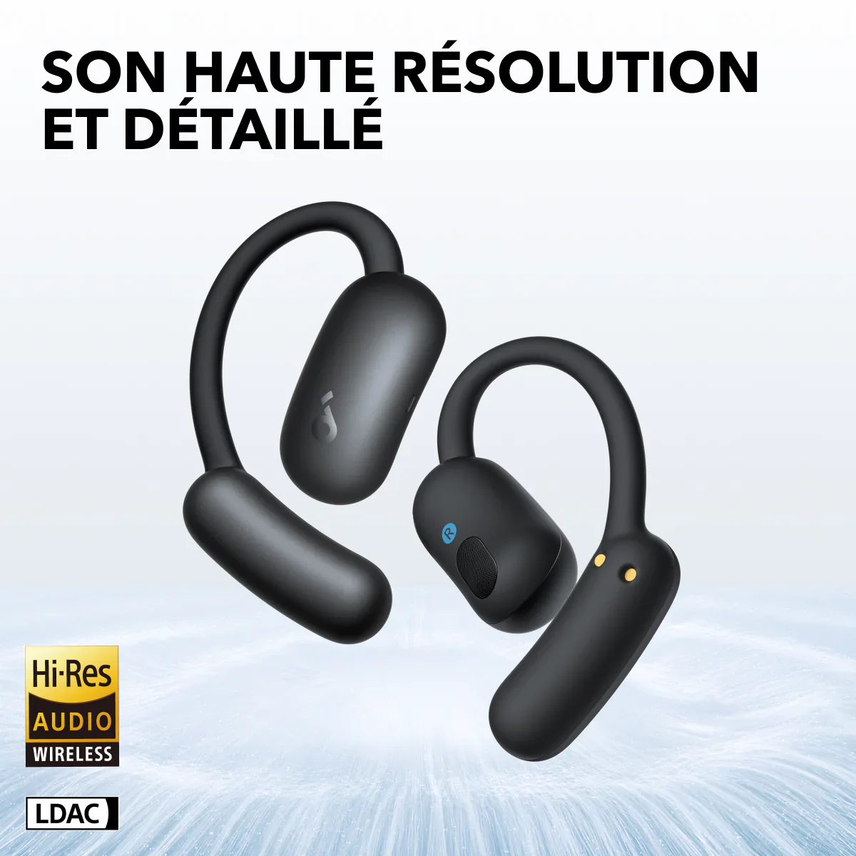 Anker Soundcore AeroFit 2 – Écouteurs open-ear sport avec crochets ajustables et LDAC – vue détail