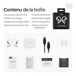 Ecouteurs-sans-fil-a-conduction-aerienne-True-Wirele-Shokz-OpenFit-Pro-avec-reduction-de-bruit-Noir (3) Shokz OpenFit Pro – Écouteurs ouverts ANC avec 70h d'autonomie et Dolby Atmos – vue détail