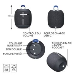 Enceinte-portable-sans-fil-Ultimate-Ears-Wonderboom-4-Bluetooth-Noir (4) Connecteur USB-C Wonderboom 4