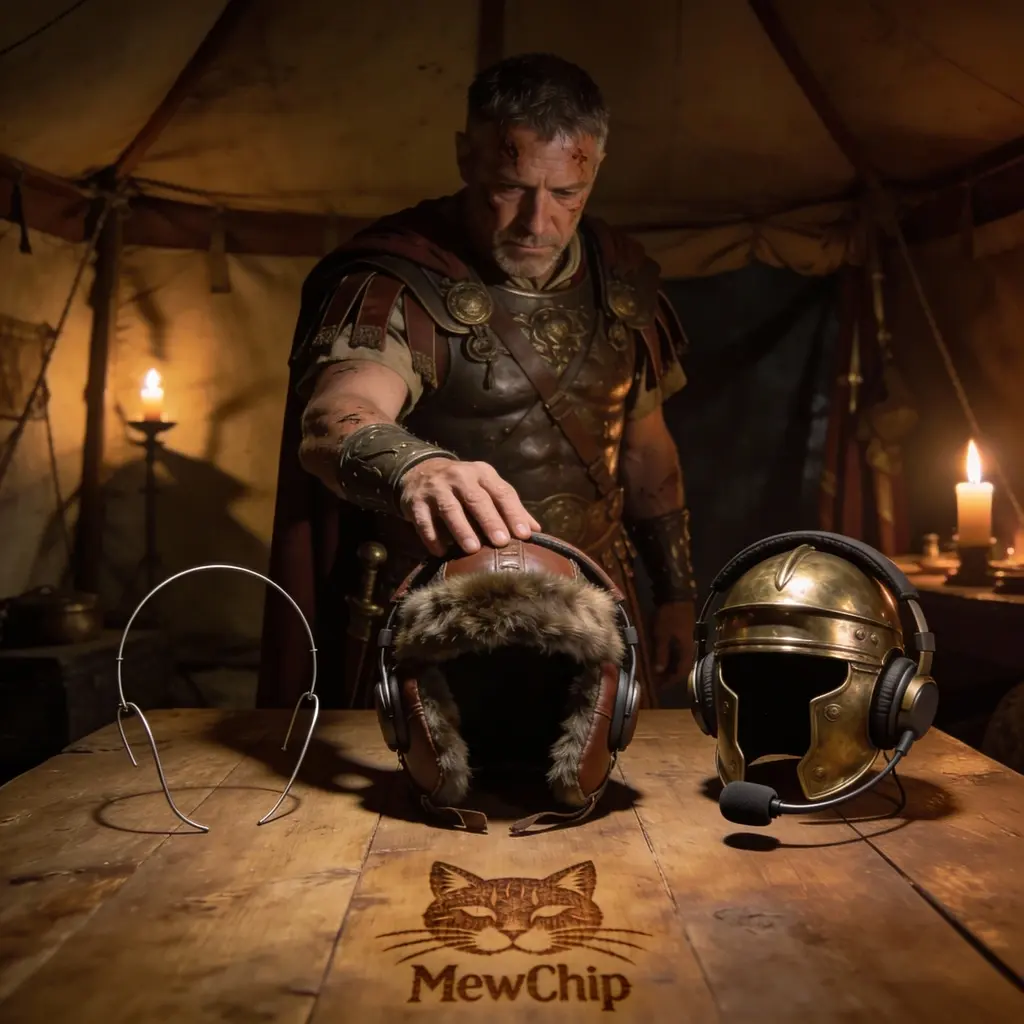 Casque PS5 Xbox : les champions du milieu de gamme 44 Un vétéran romain choisissant son casque tactique parmi différents modèles adaptés à la vitesse, l'isolation ou la communication.