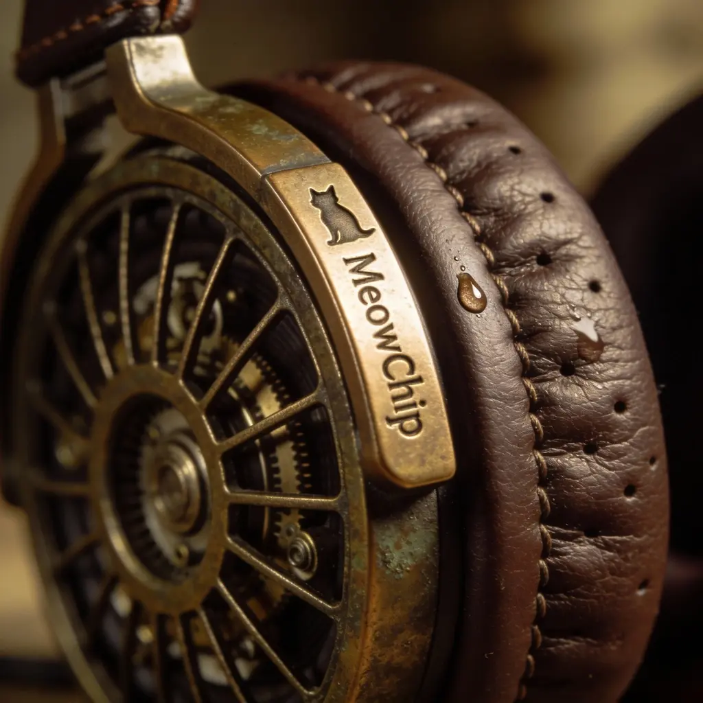 Ton casque ouvert sonne fermé ? Voici le vrai coupable 1 Alt Text SEO : Coussinets et grille acoustique - Texture bronze et cuir - Style Romano-Tech MeowChip