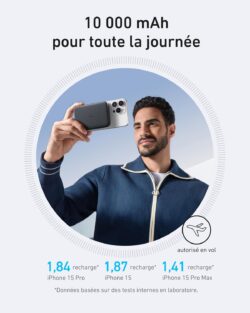 anker-maggo-powerbank-10000-mah-batterie-magn-tique-ultra-fine-pour-iphone-magsafe-4 Anker MagGo Powerbank 10000 mAh – Batterie magnétique ultra fine pour iPhone MagSafe – vue détail
