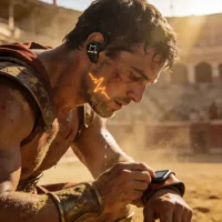 Écouteurs sport avec suivi cardiaque - Performance biométrique Rome Antique - Style Romano-Tech MeowChip