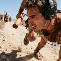 Écouteurs Open Ear Sport - Personnage en action (Messager, Gladiateur, Ludus) - Style Romano-Tech MeowChip