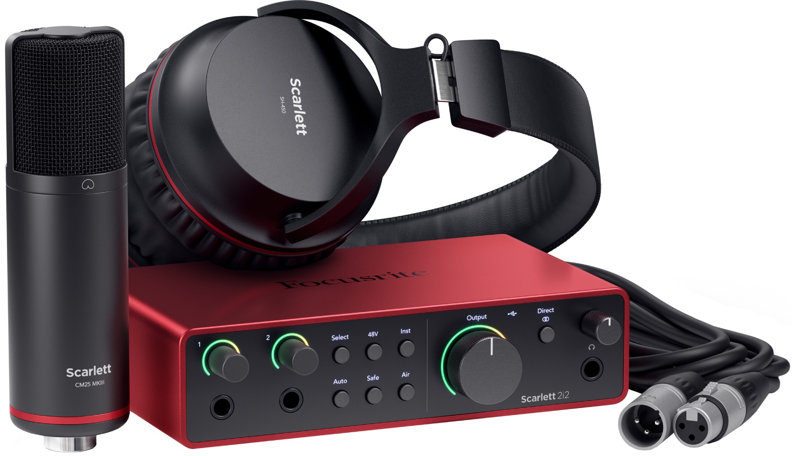 Focusrite Scarlett 2i2 Studio 4th Gen – Pack home-studio complet avec convertisseurs pro