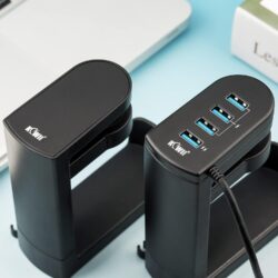 KIWIFOTOS DH-U5A – Support de casque pivotant 360° pour bureau organisé – vue détail