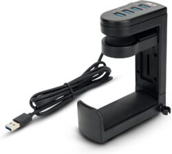KIWIFOTOS DH-U5A – Support de casque pivotant 360° pour bureau organisé – vue détail